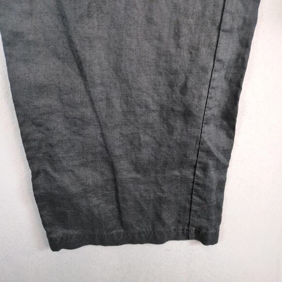 Relax Tommy Bahama Leigh Fit Black 100% Linen Pants Women's 14 Wide Leg 36x31 - Picture 9 of 9